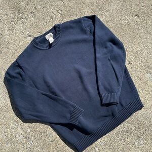 Vintage Classic Navy Crewneck Sweater - L.L. Bean